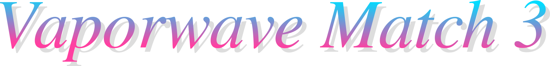 Vaporwave Match Three Logo